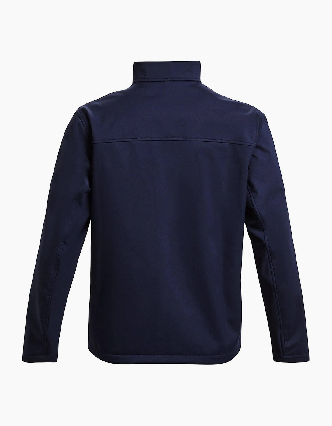 Solid Patterned Training Jacket with Woven Cuff and Printed Logo