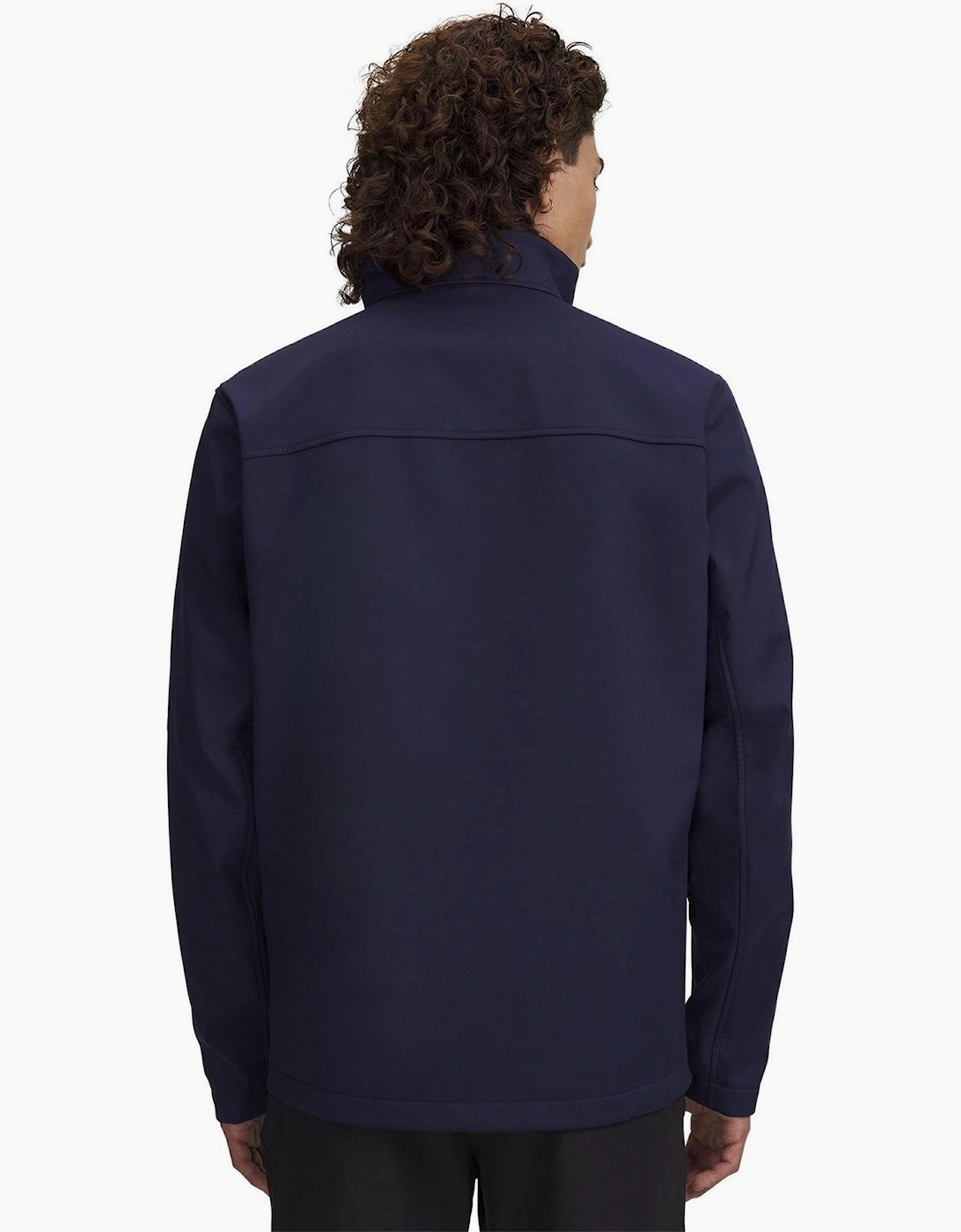 Solid Patterned Training Jacket with Woven Cuff and Printed Logo
