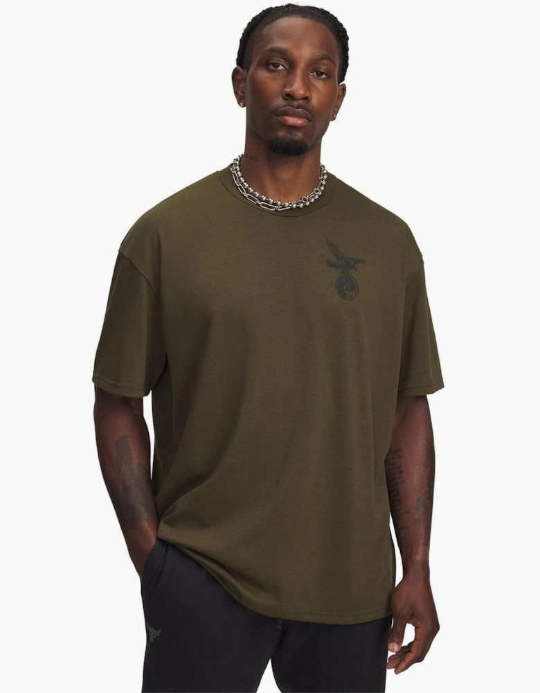 Project Rock Warrior Print Crew Neck Short Sleeve T-Shirt