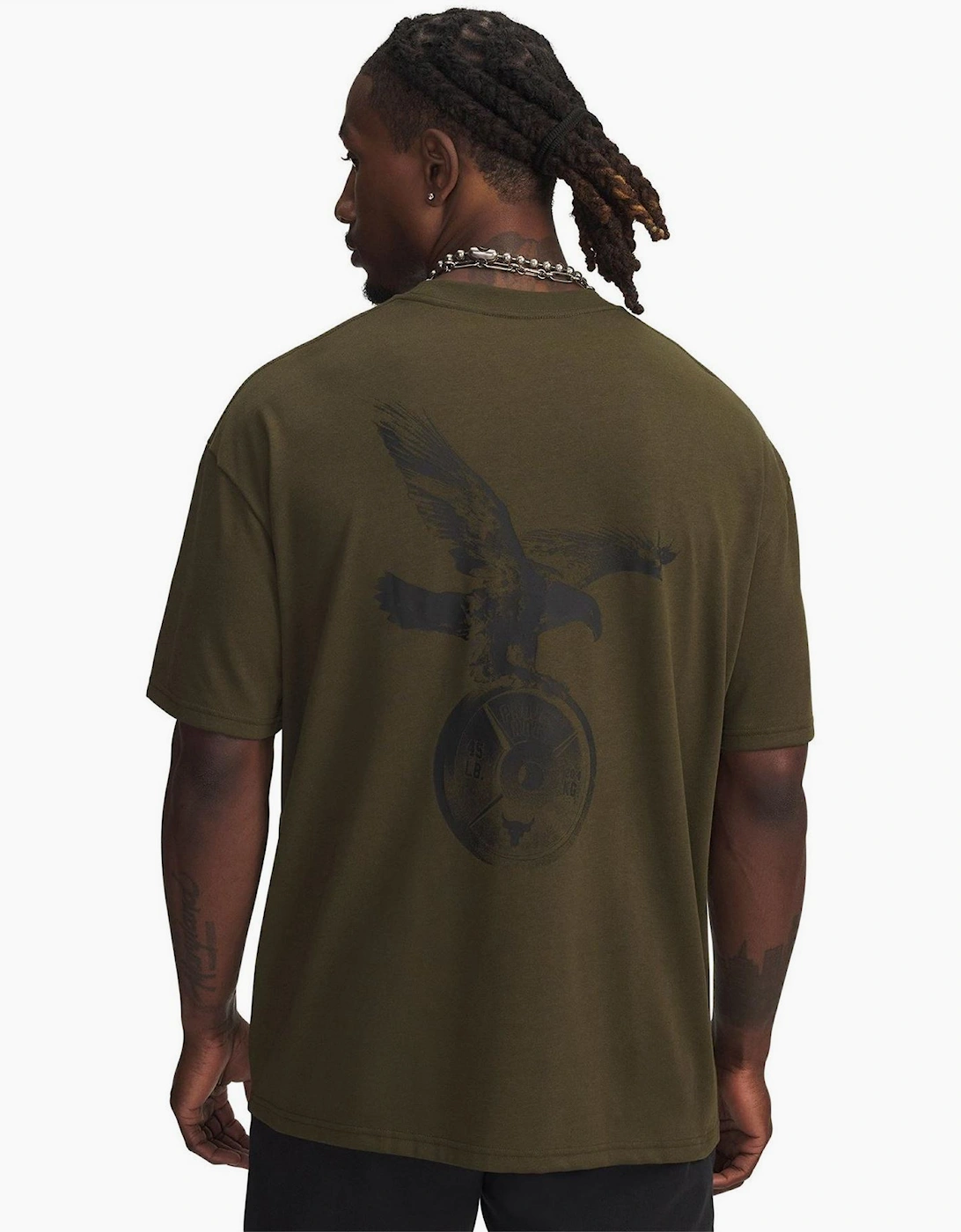 Project Rock Warrior Print Crew Neck Short Sleeve T-Shirt