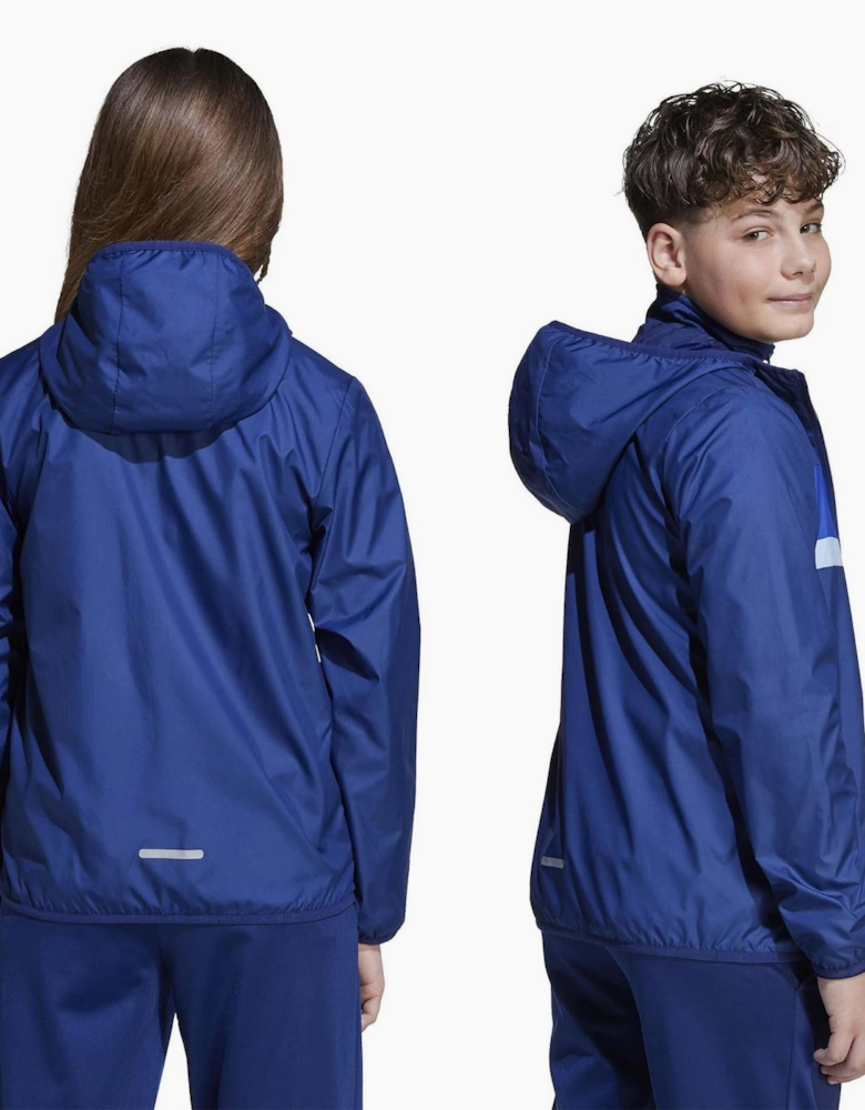 Tiberio Horizontal Stripe Hooded Windbreaker