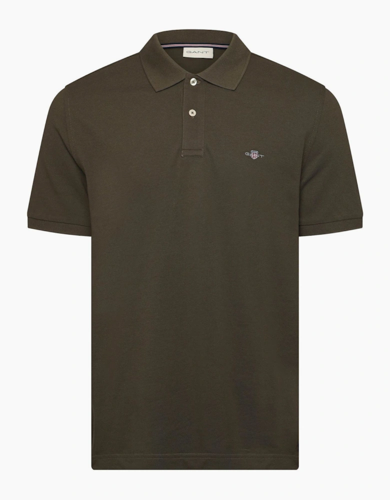 Collared Neck Short Sleeve Polo Shirt