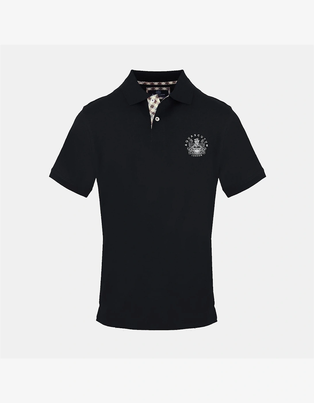 Aquascutum Men's Black Polo Shirt - Size 38