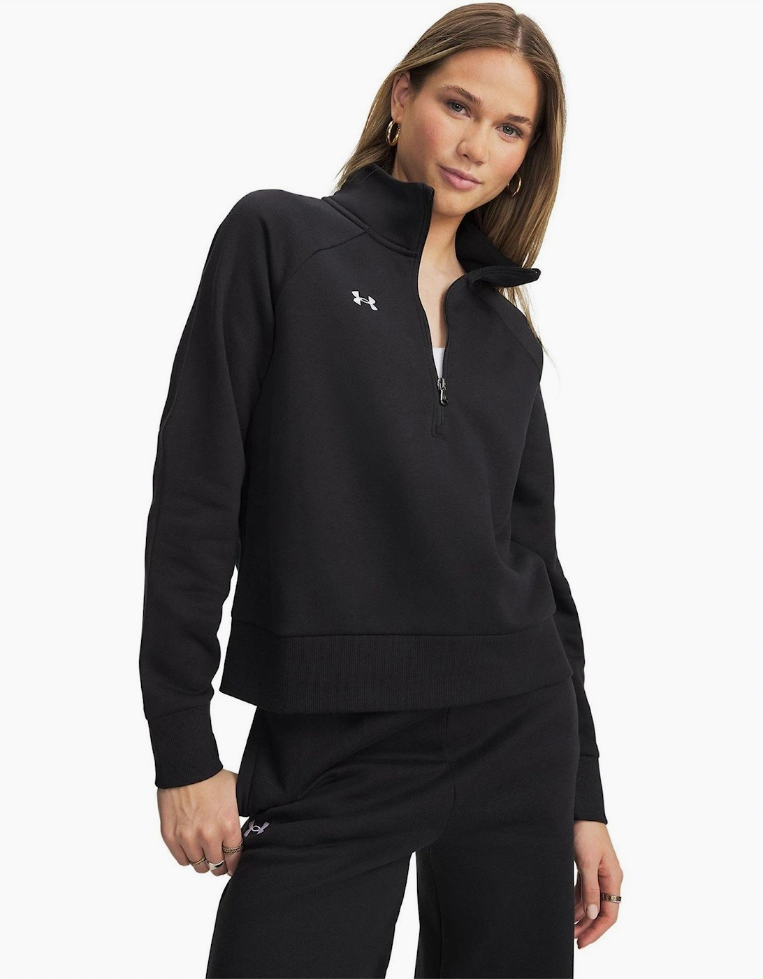 UA Rival Zip Neck Raglan Sleeve Sweatshirt