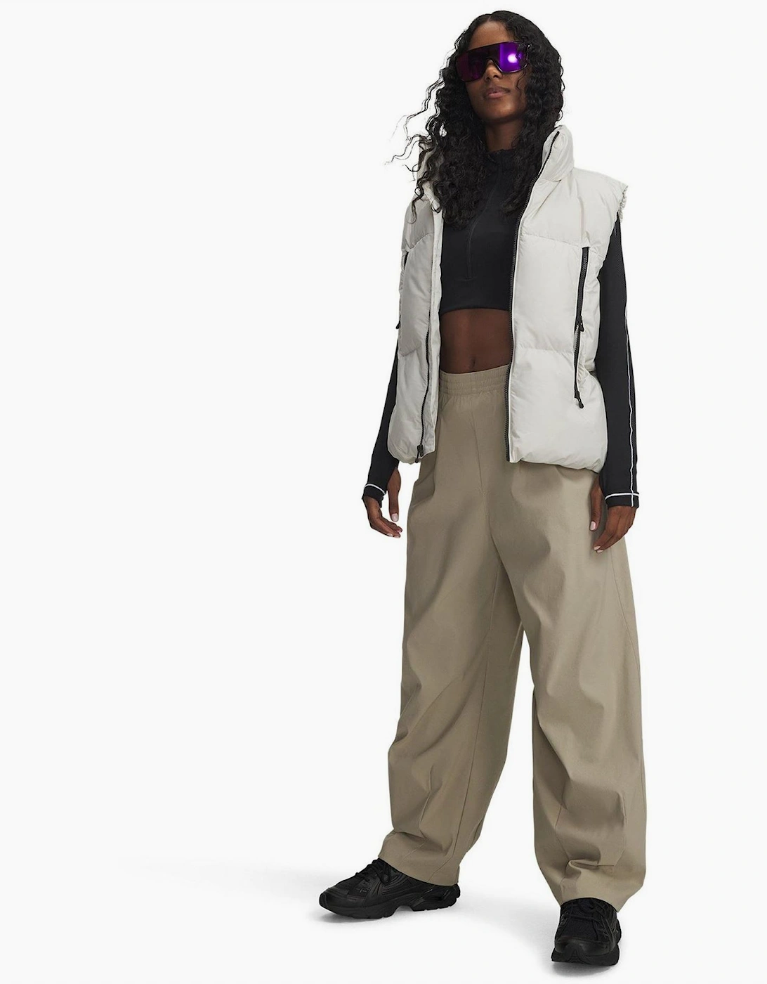 Limitless Solid Patterned Zipped Pocket Logo Badge Gilet
