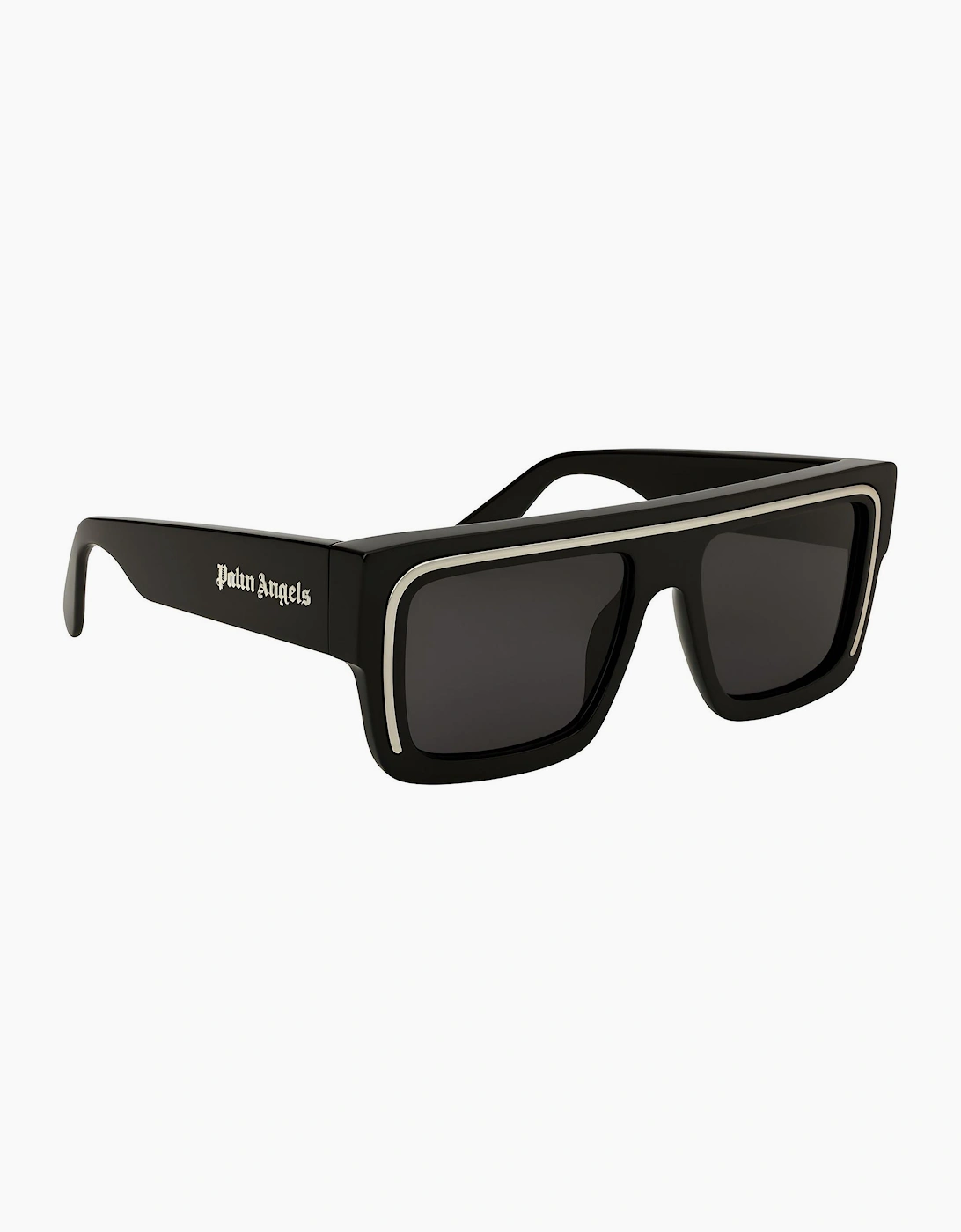 Palm Angels Men's Black Dark Grey Salton Rectangle Sunglasses - Size One Size