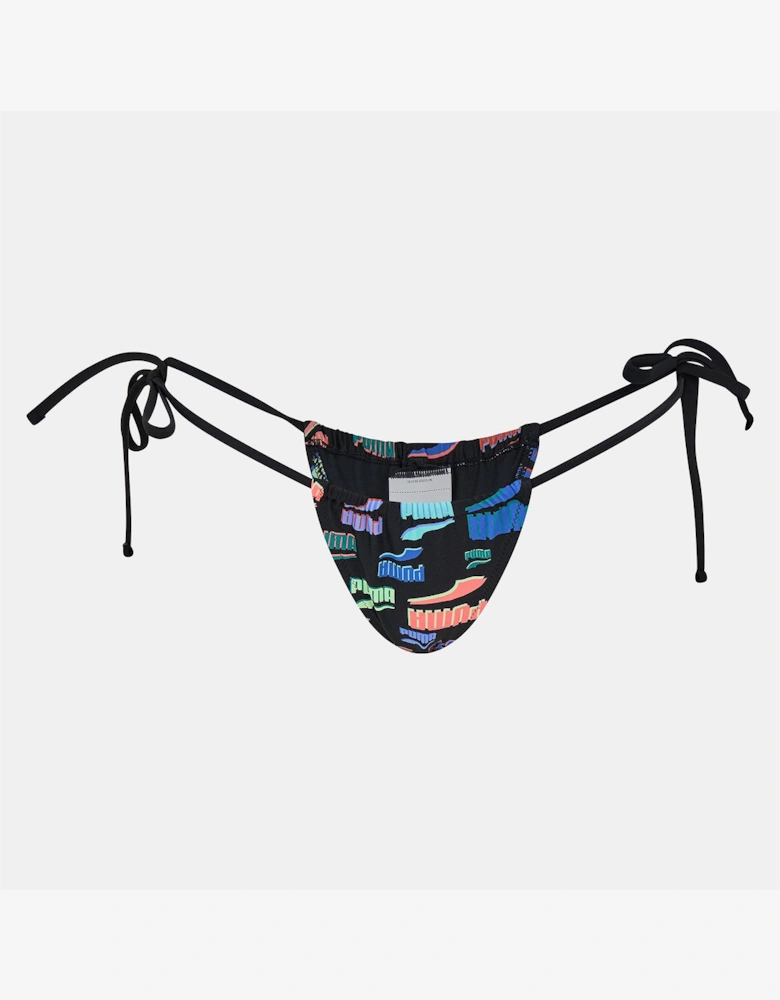 Tie Tanga Bikini Bottom Graphic Print