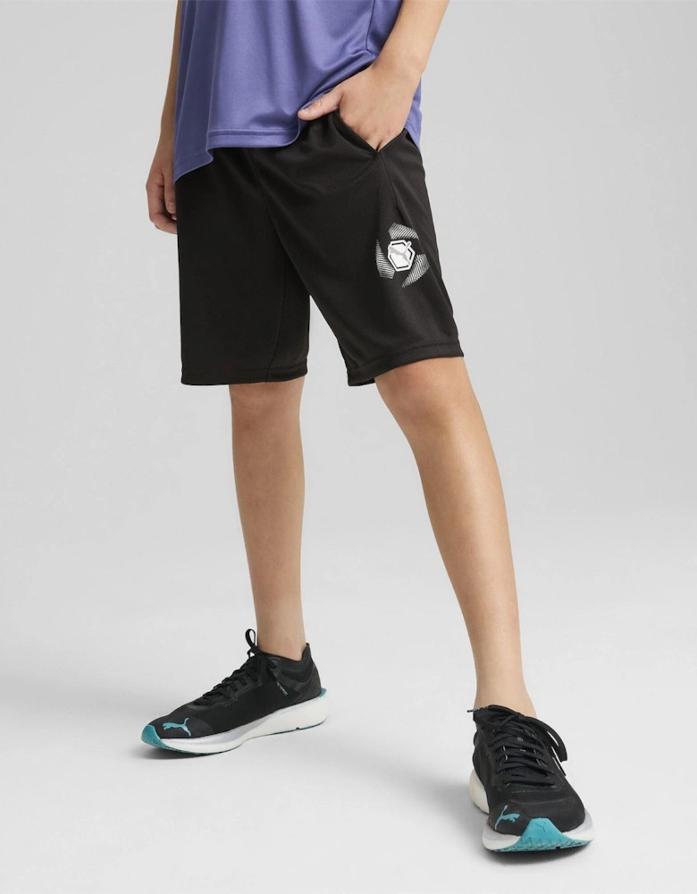 Active Sports Graphic Fitness Shorts with Elasticated Waistband