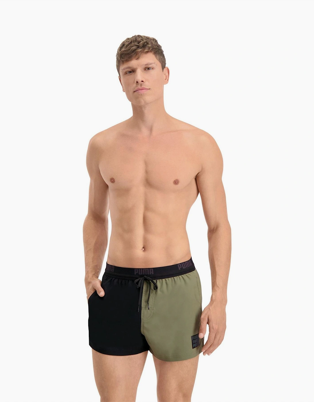 Regular Fit Color Block Swim Shorts