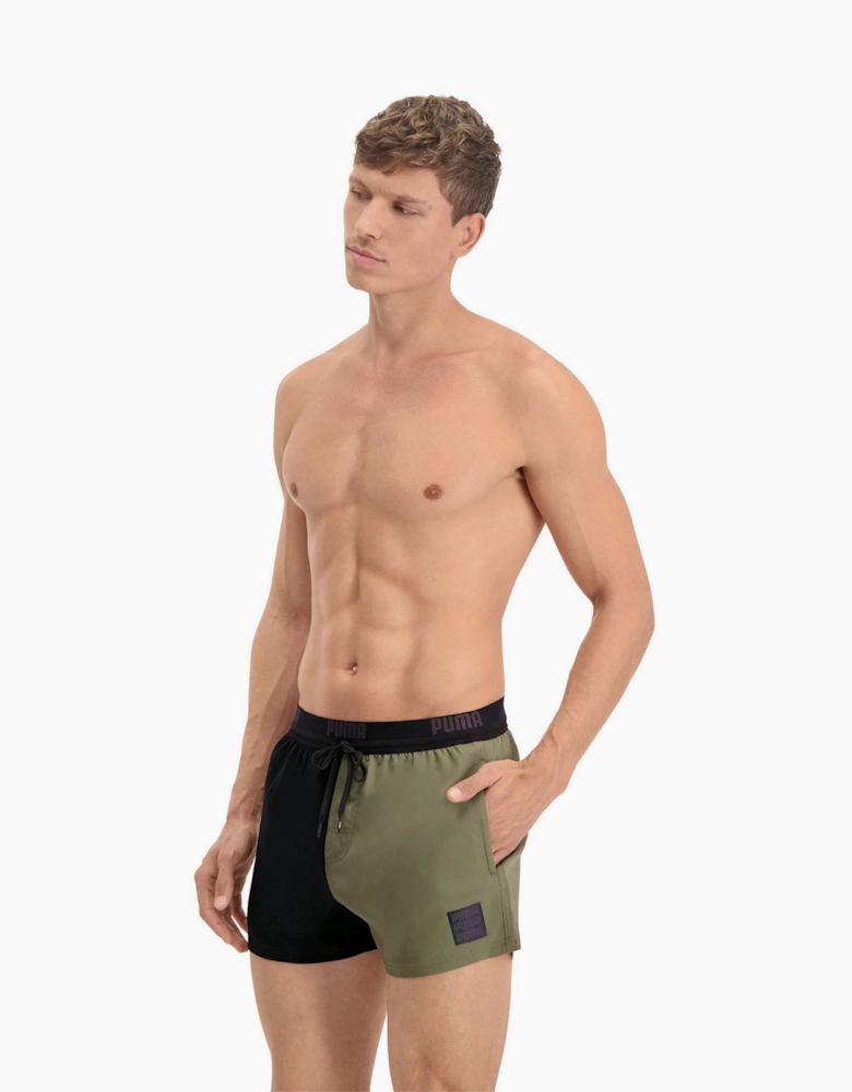 Regular Fit Color Block Swim Shorts