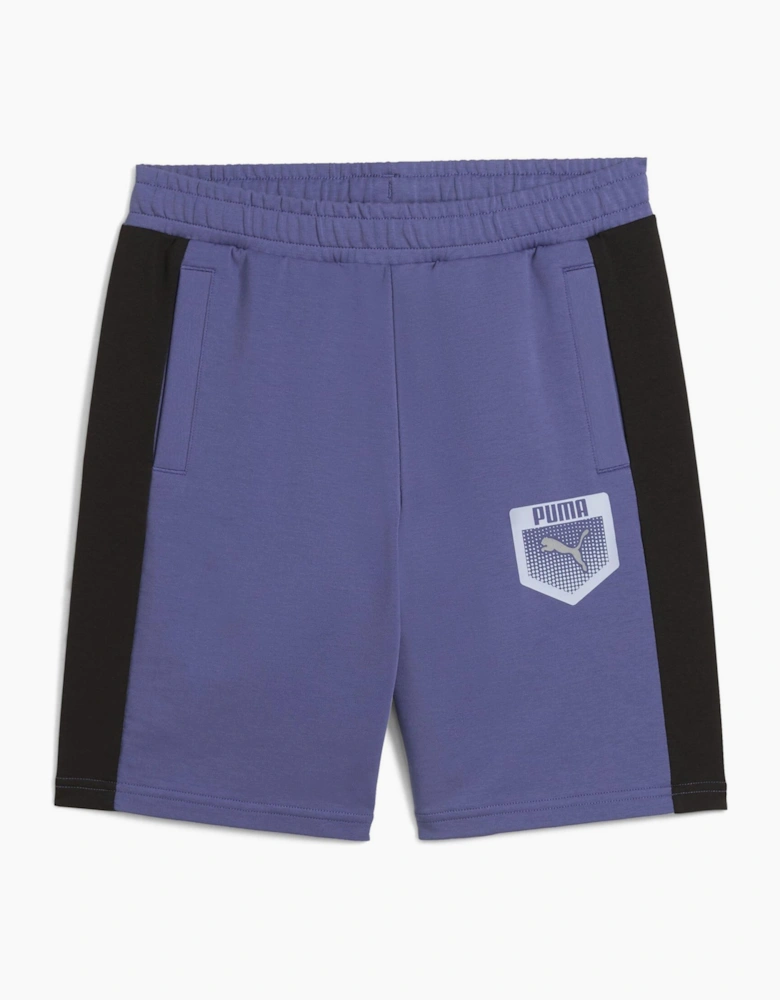 Active Sports Graphic Sweat Shorts with Elasticated Waistband