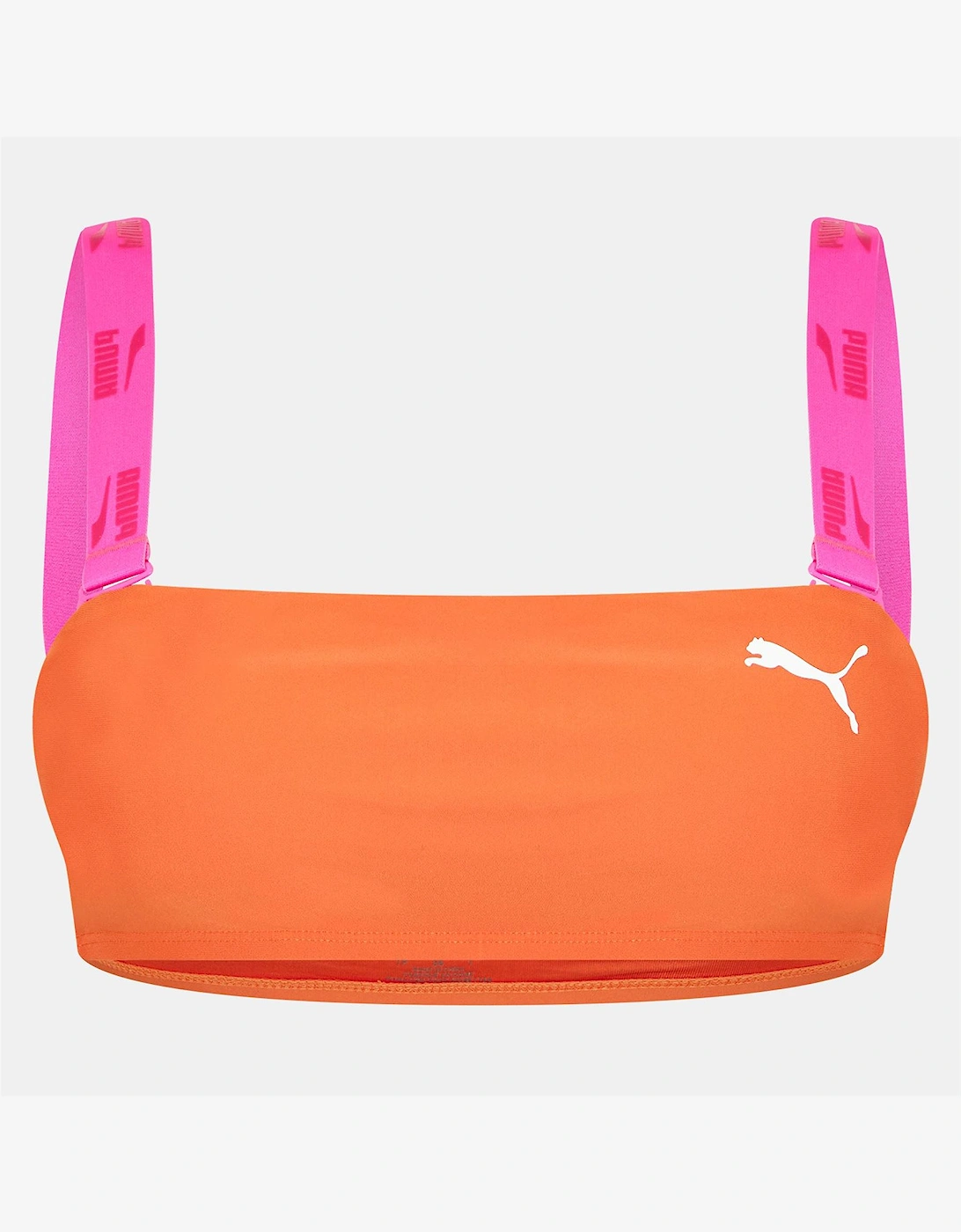 Logo Print Swim Bandeau Bikini Top