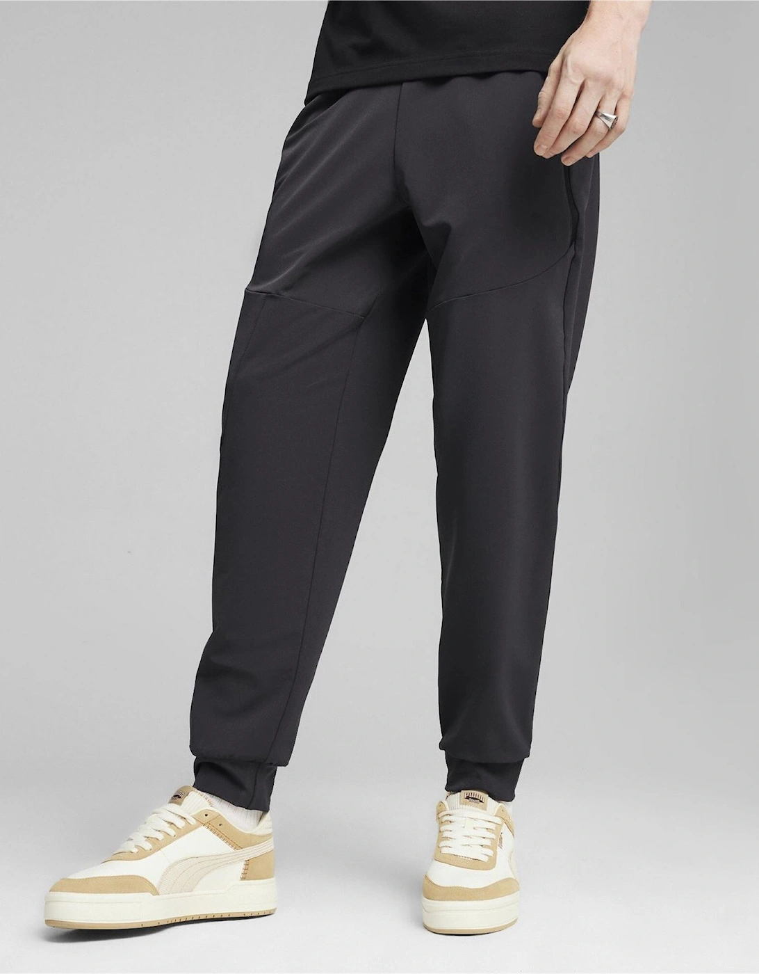 Zipped Pocket Solid Patterned Joggers