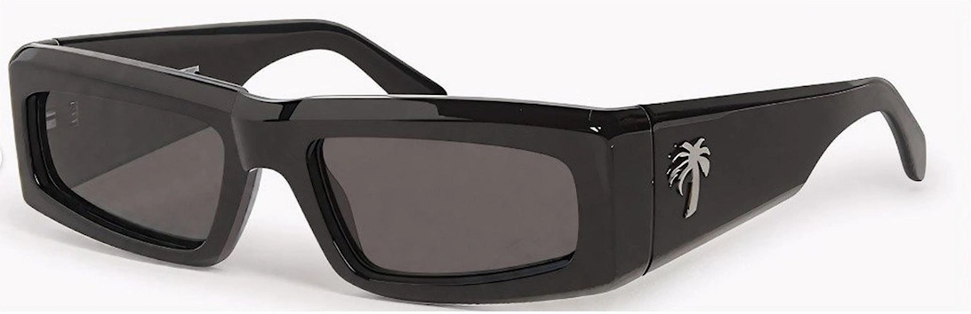 Palm Angels Men's Black Dark Grey Yreka Rectangle Sunglasses - Size One Size