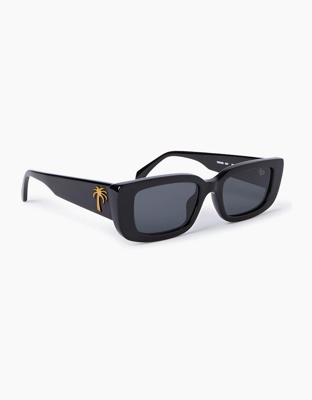 Palm Angels Men's Black Dark Grey Yosemite Rectangle Sunglasses - Size One Size