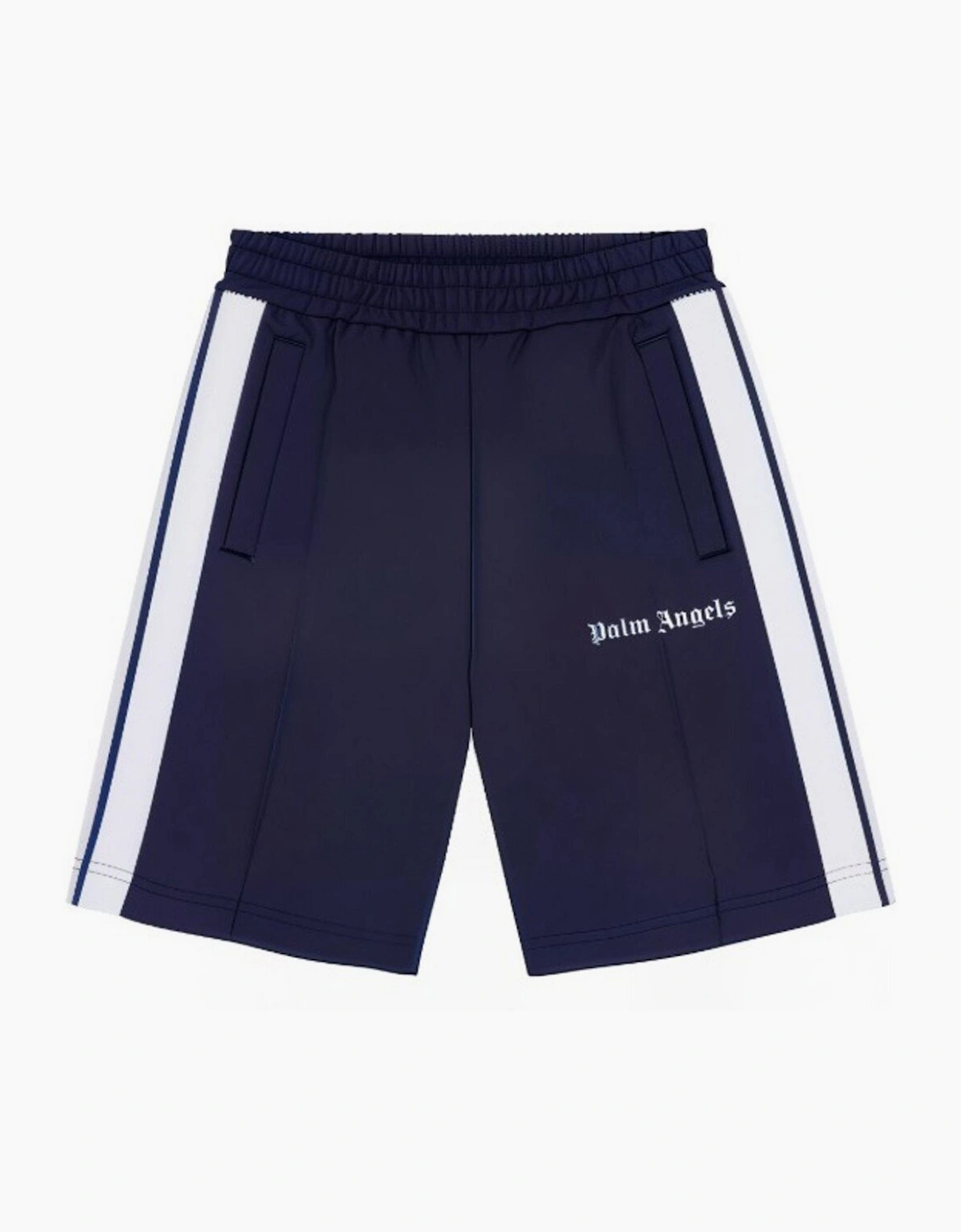 Palm Angels Unisex Black/White Kids Classic Logo Track Woven Tracksuit Shorts - Size 10Y