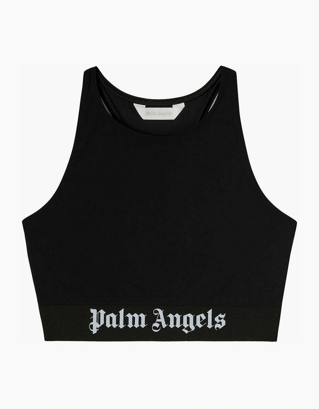 Palm Angels Women's Black Classic Logo Sport Strappy Crop Top - Size: 12 M