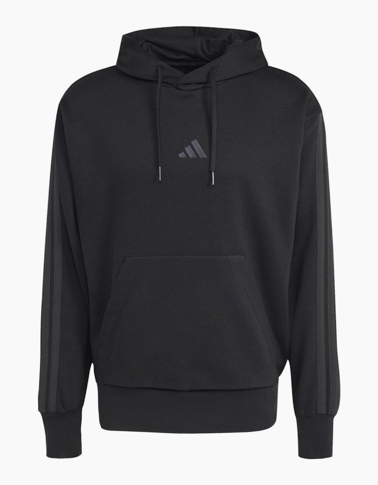 Mens Fleece 3 Stripes Hoodie