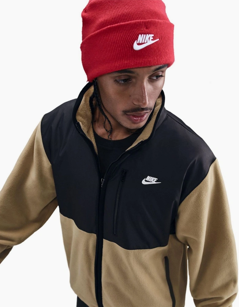 Solid Patterned Full Zipper Sweat Jacket with Zipped Pocket