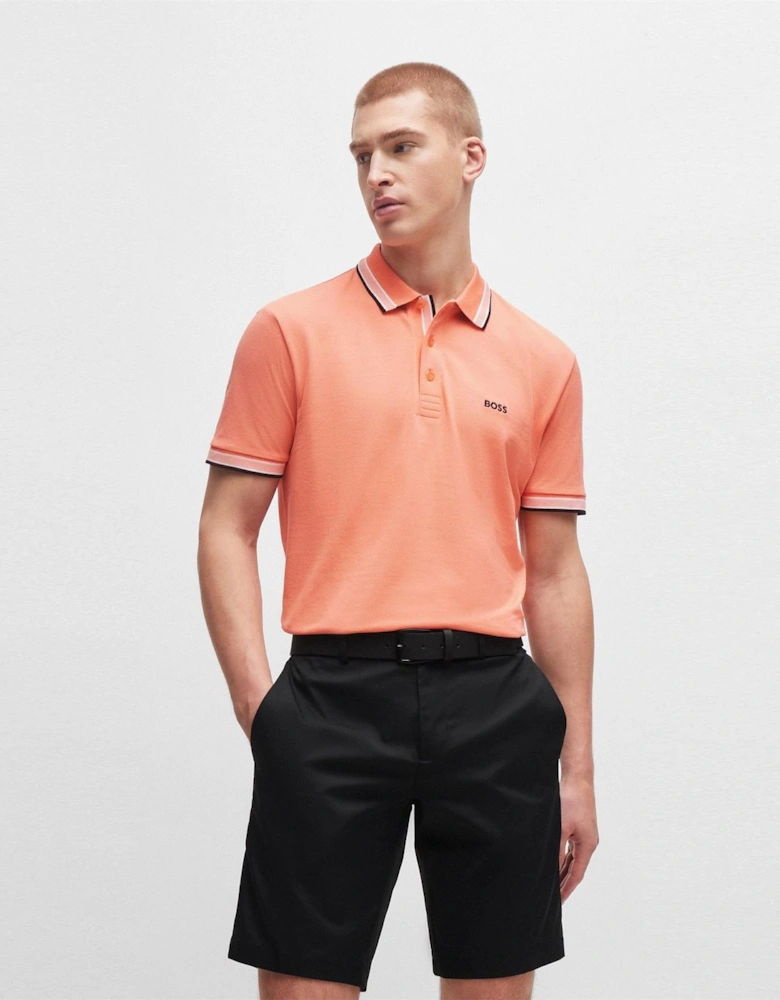 Green Paddy Polo Shirt With Contrast Tipping