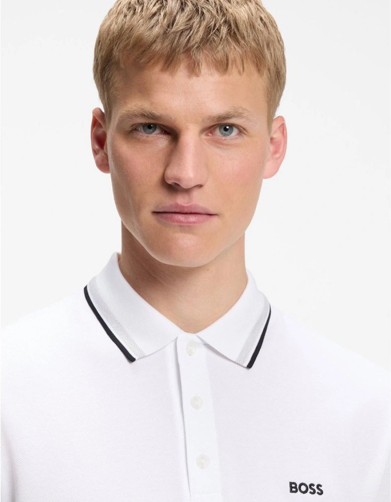 Green Paddy Polo Shirt With Contrast Tipping