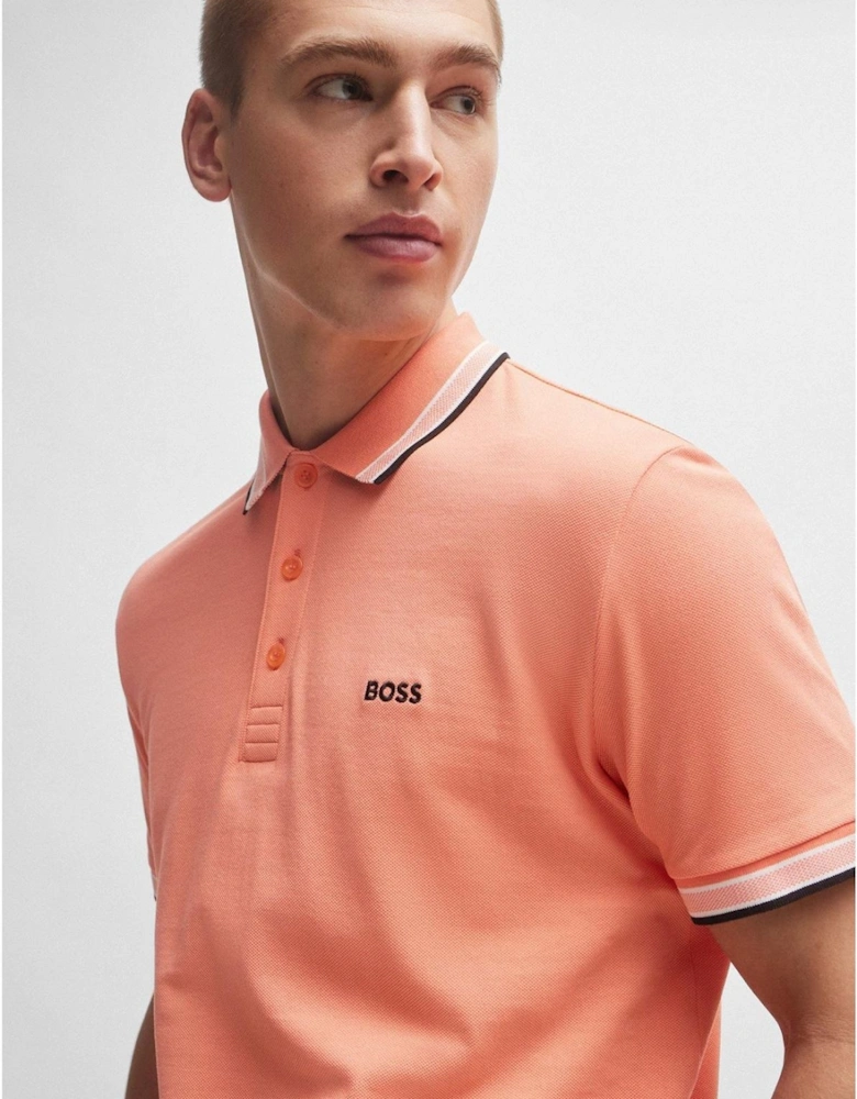 Green Paddy Polo Shirt With Contrast Tipping