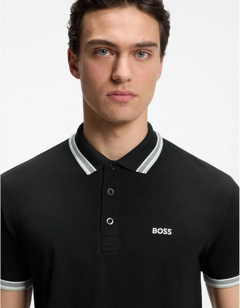 Green Paddy Polo Shirt With Contrast Tipping