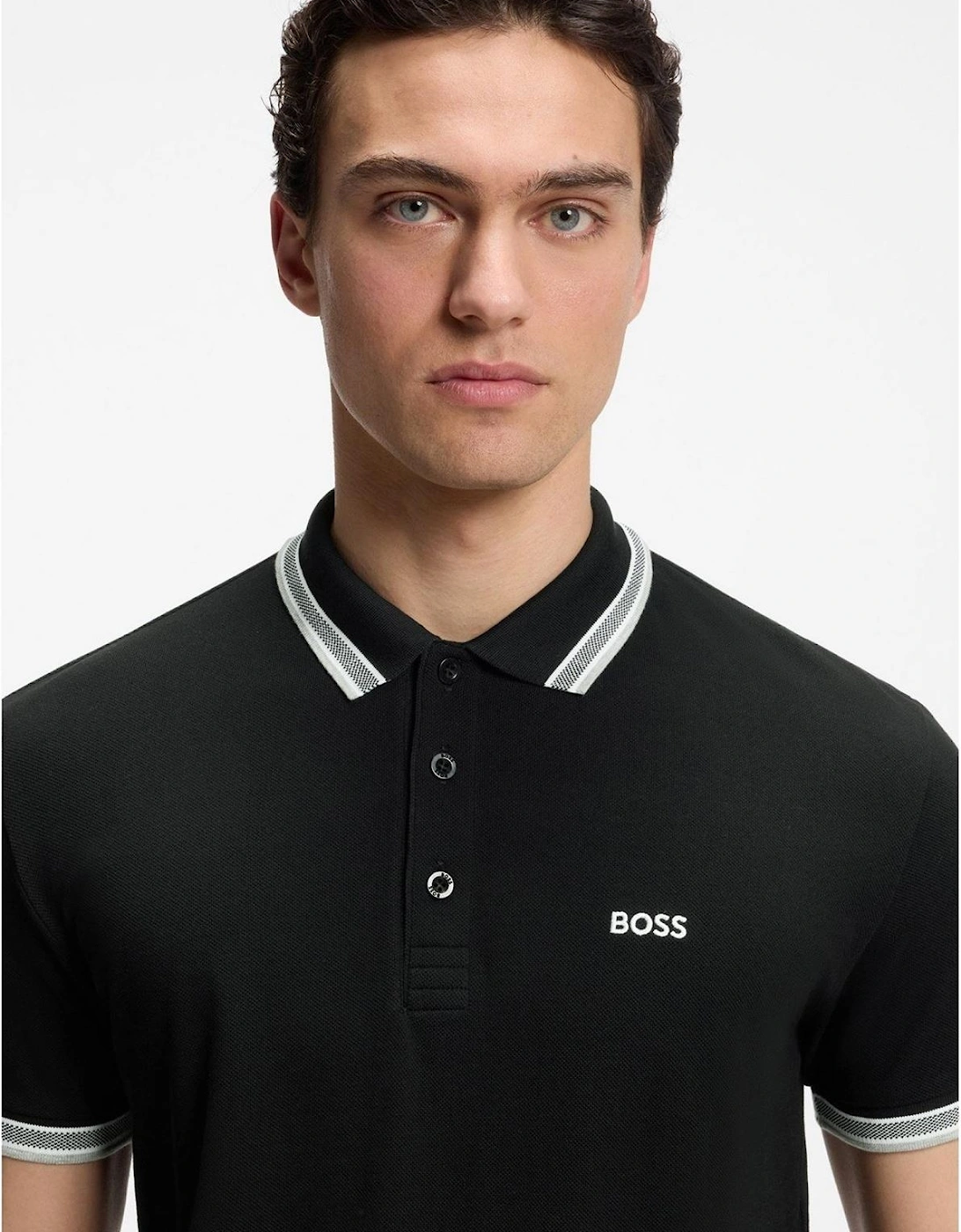 Green Paddy Polo Shirt With Contrast Tipping
