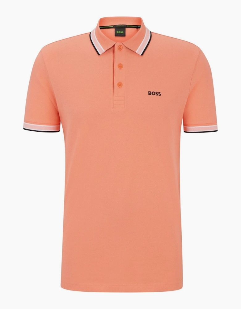 Green Paddy Polo Shirt With Contrast Tipping