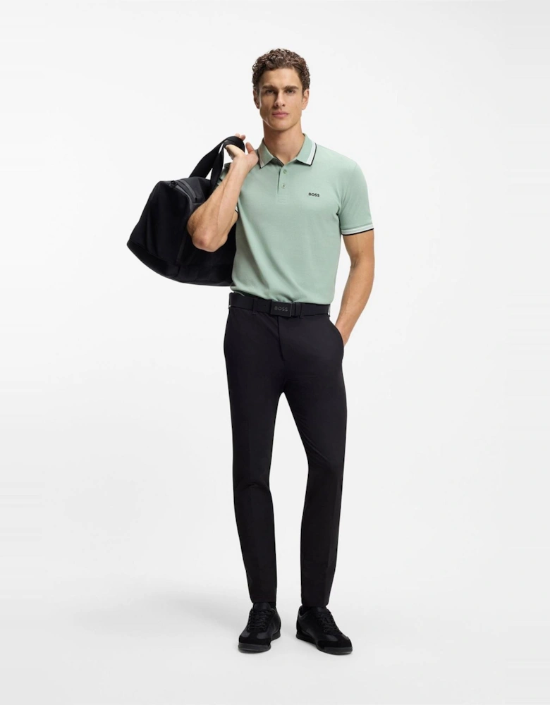 Green Paddy Polo Shirt With Contrast Tipping