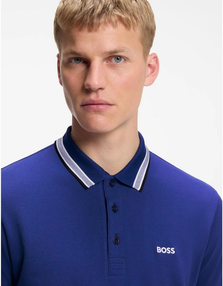 Green Paddy Polo Shirt With Contrast Tipping