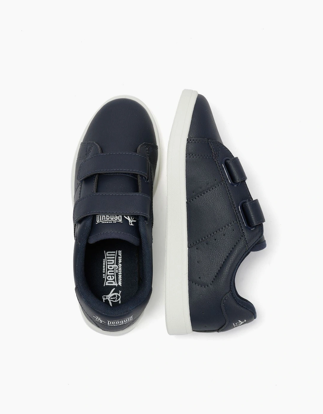 Penguin Junior Marble Navy Trainers