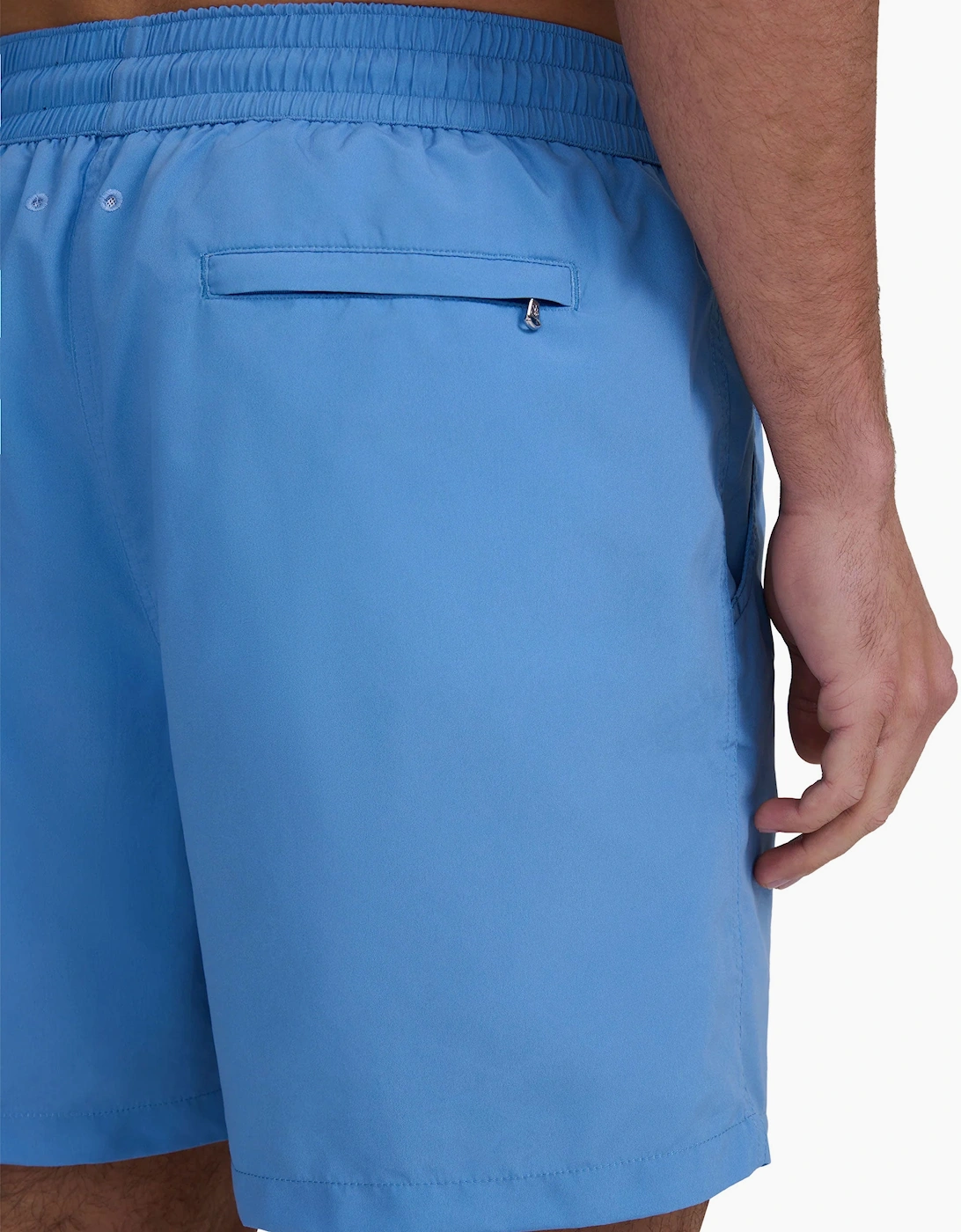 SANDBANKS BADGE LOGO SWIM SHORT DUSTY BLUE