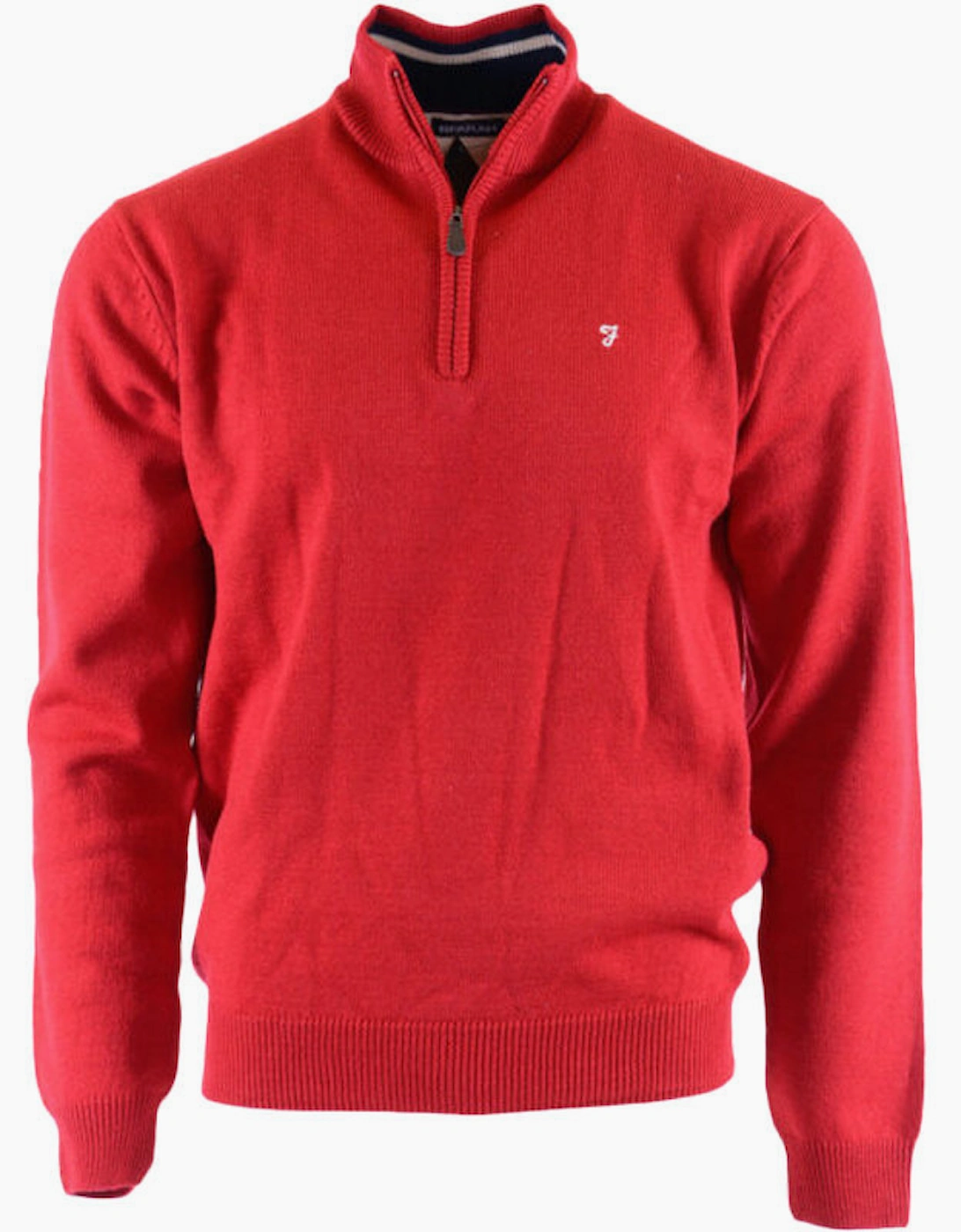 FARAH Mens Winter Jumper Bomber Cotton