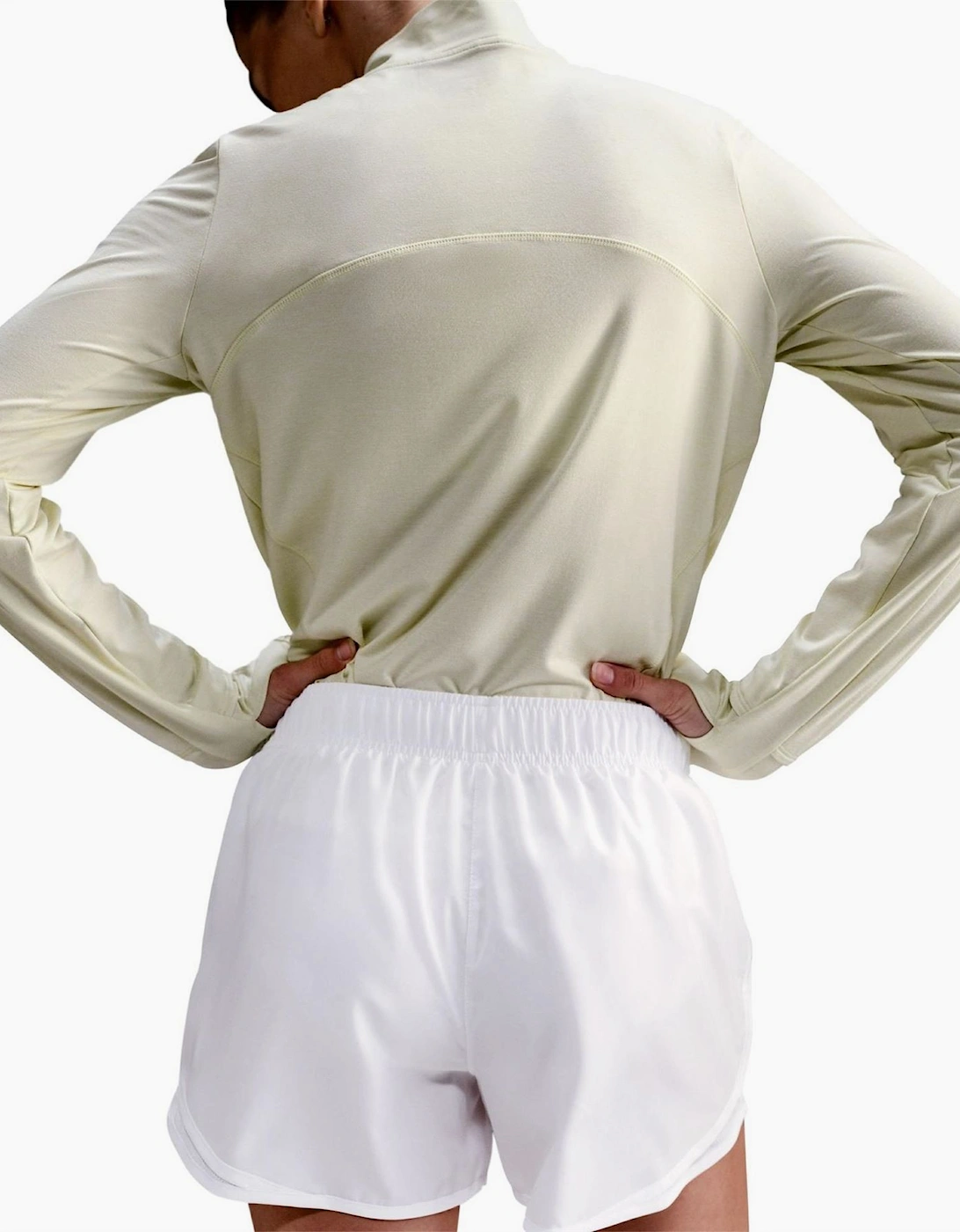 Womens Dri FIT Mid Rise Brief Lined Running Shorts