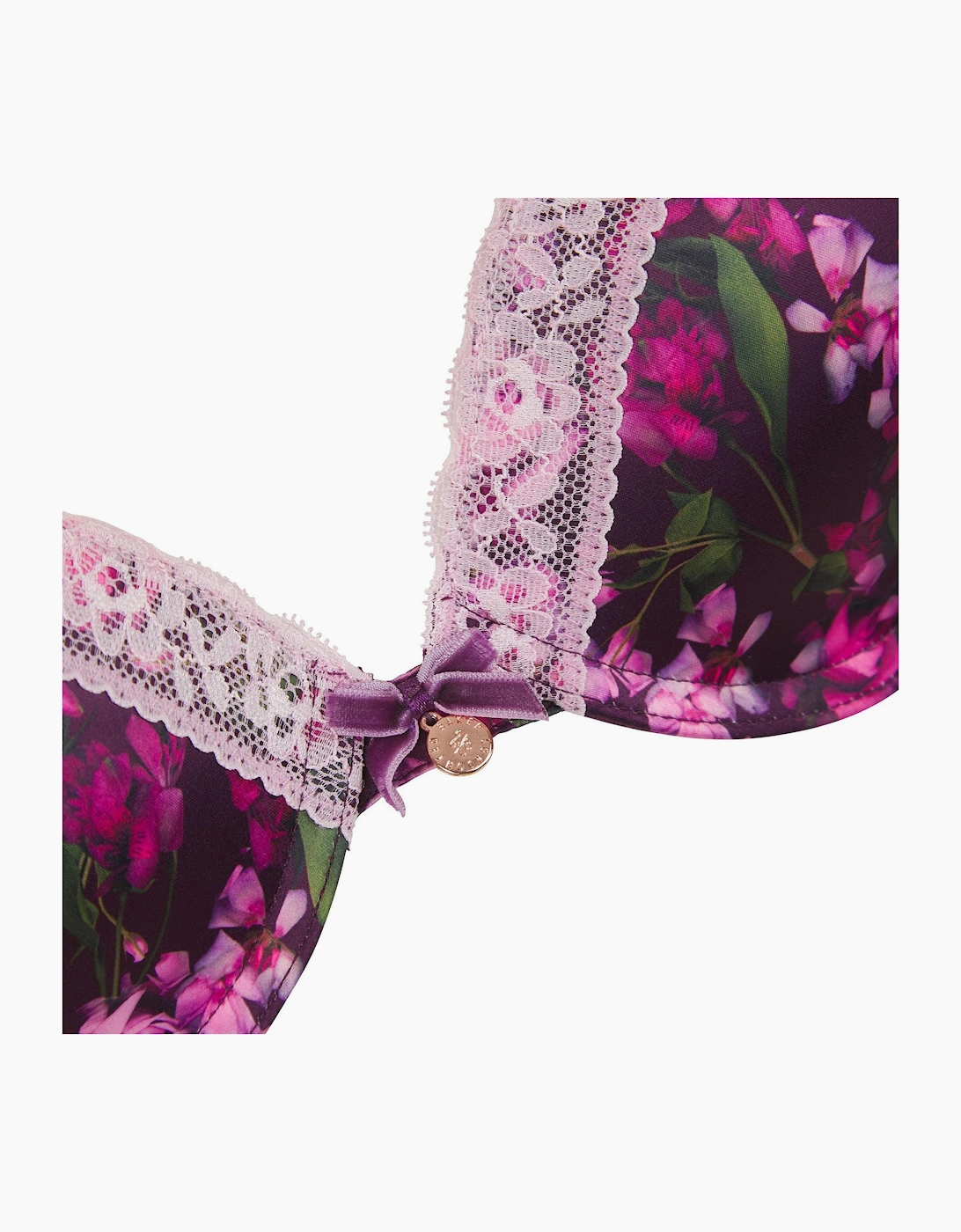 Push Up Floral Balconette Bra