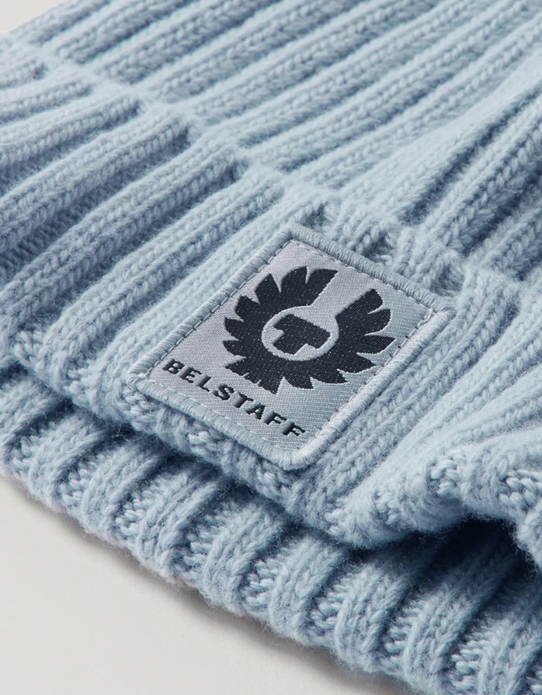 Belstaff Watch Beanie Hat Mist Blue