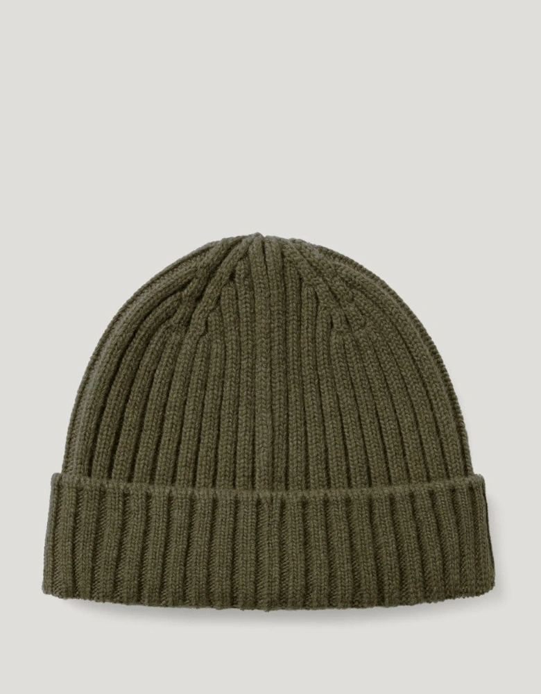 Belstaff Watch Beanie Hat Khaki Green