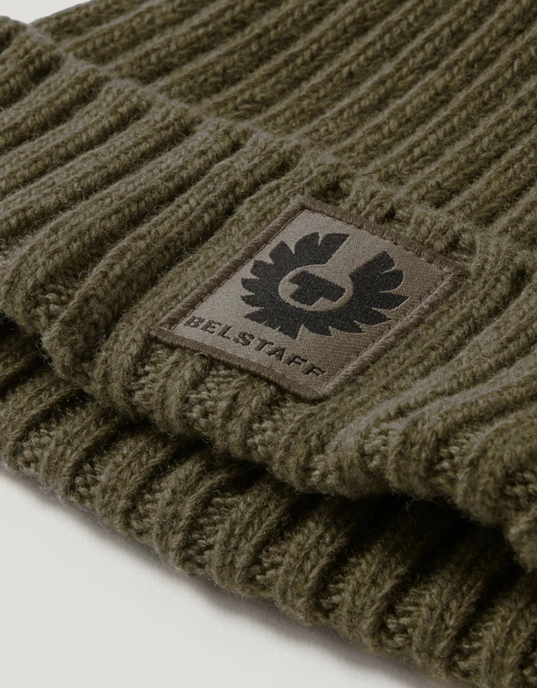 Belstaff Watch Beanie Hat Khaki Green