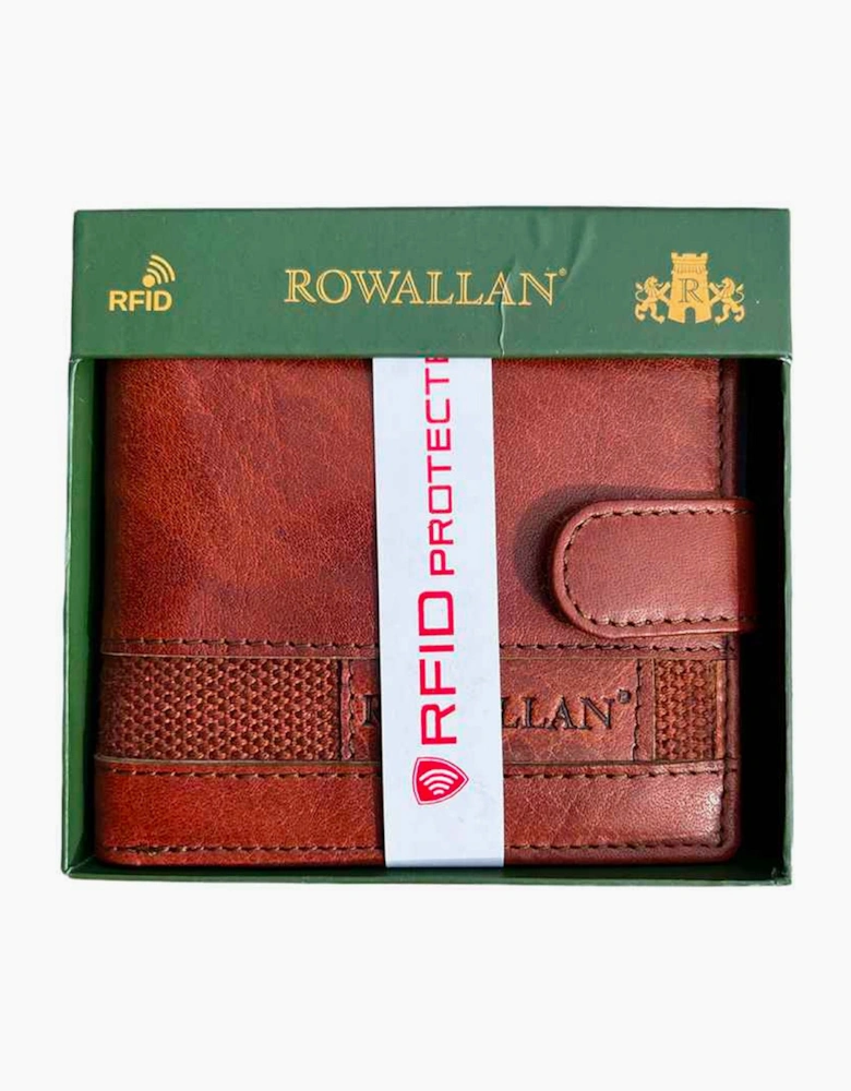 Rowallan Panama tabbed flip out wallet COGNAC