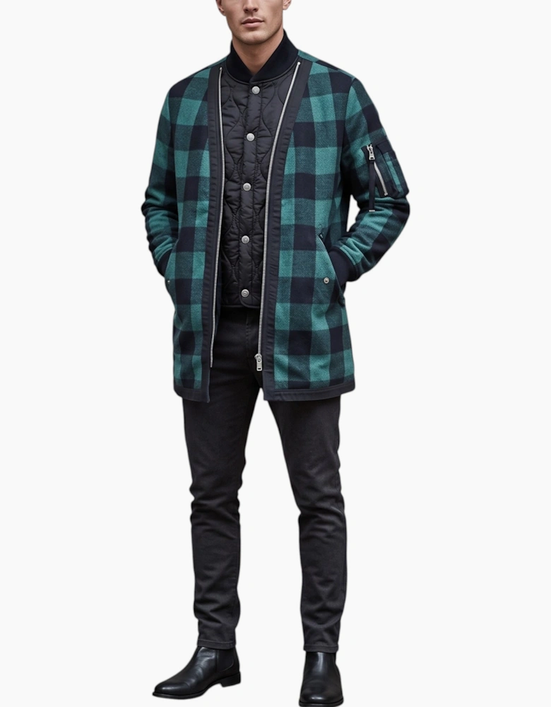 DIESEL GOLD JIPLAID Mens Parka Jacket