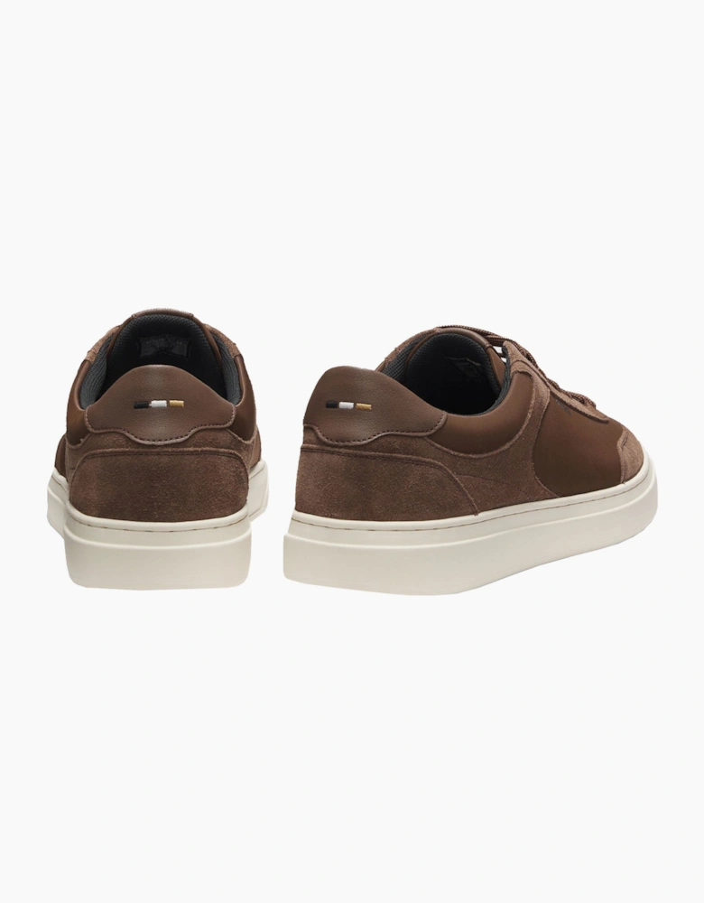 BOSS BLACK KIERAN TENN TRAINER DARK BROWN