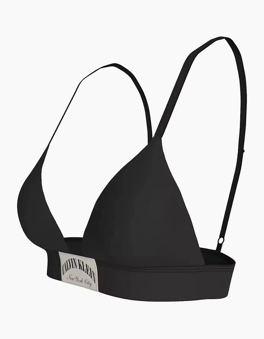 Heritage Athletic Cotton Lightly Lined Triangle Bra, Black