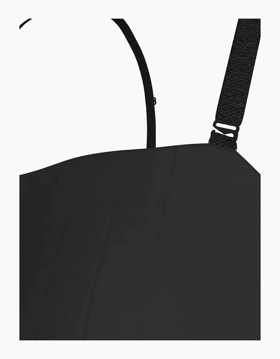 Heritage Athletic Cotton Lightly Lined Bandeau Top, Black