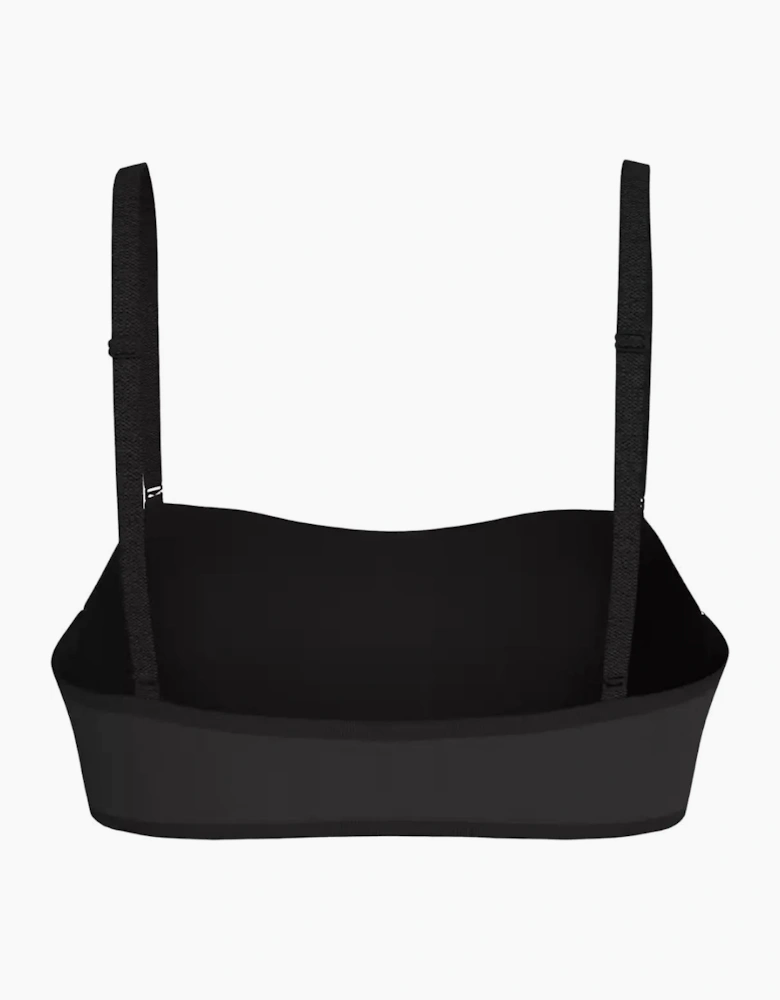 Heritage Athletic Cotton Lightly Lined Bandeau Top, Black