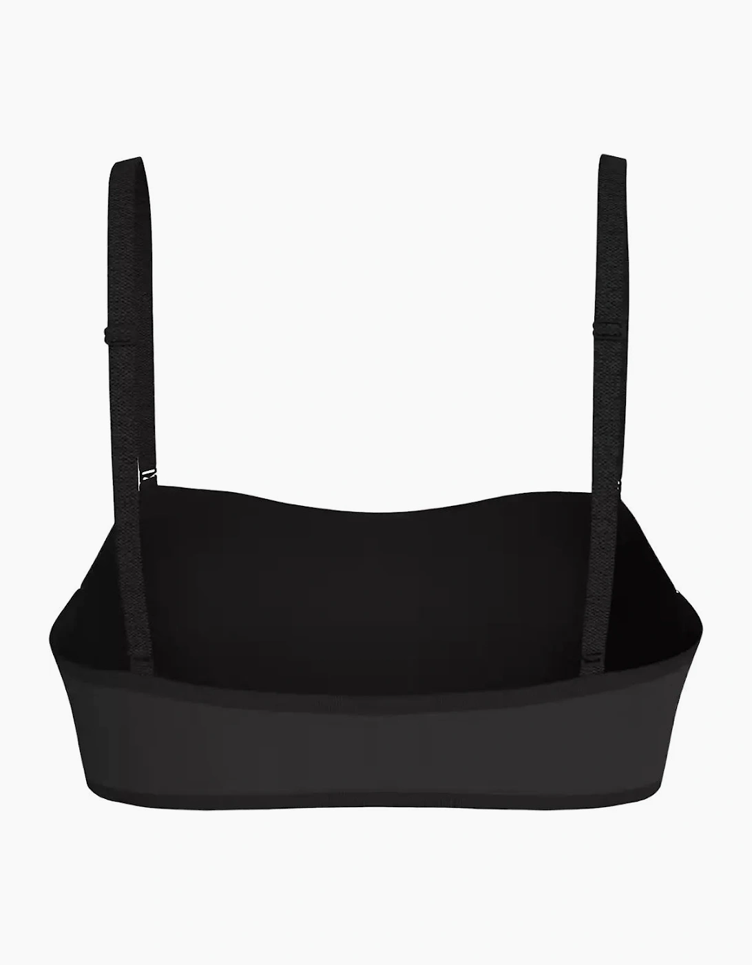 Heritage Athletic Cotton Lightly Lined Bandeau Top, Black
