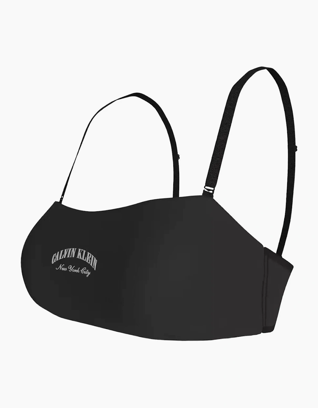 Heritage Athletic Cotton Lightly Lined Bandeau Top, Black