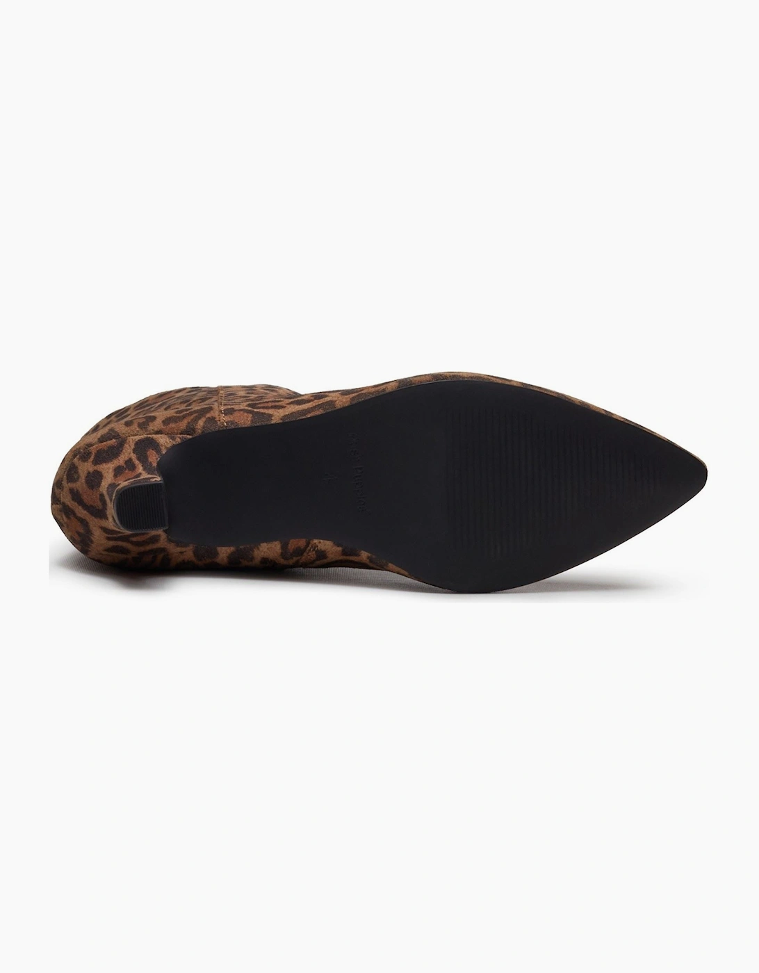 Hush Puppies Nahla Heel Leather Women's Leopard Heeled Ankle Boots