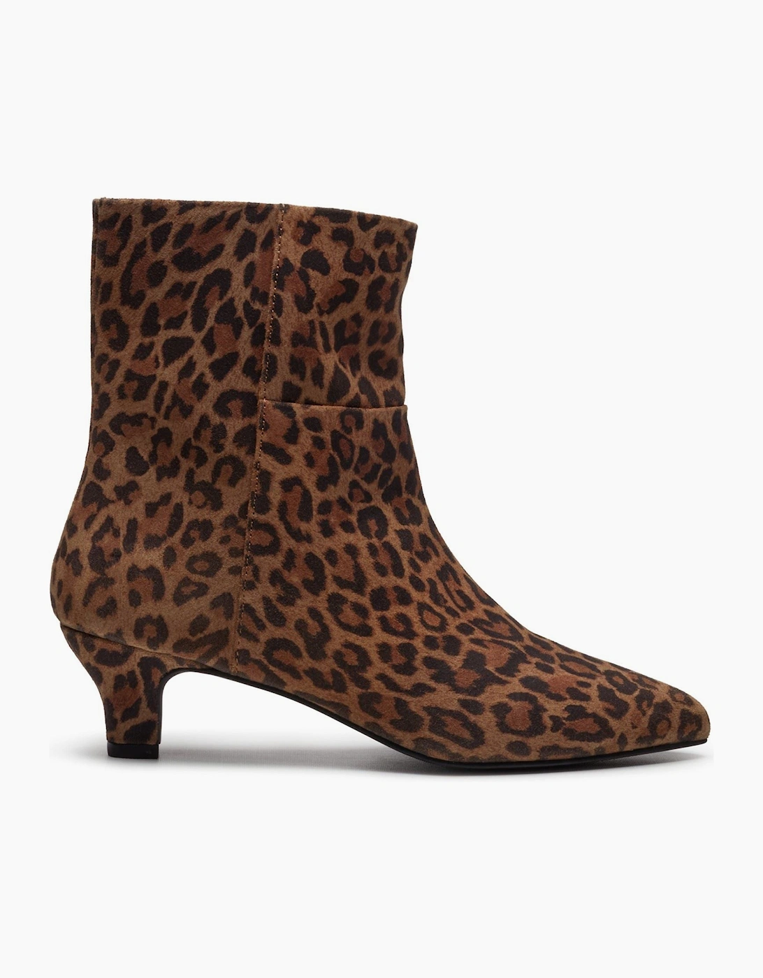 Hush Puppies Nahla Heel Leather Women's Leopard Heeled Ankle Boots