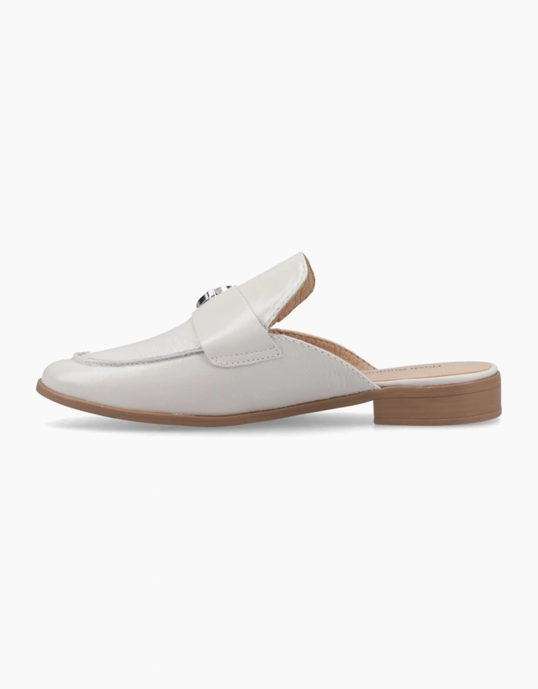 Hush Puppies Calla Leather Women's Ivory Mules